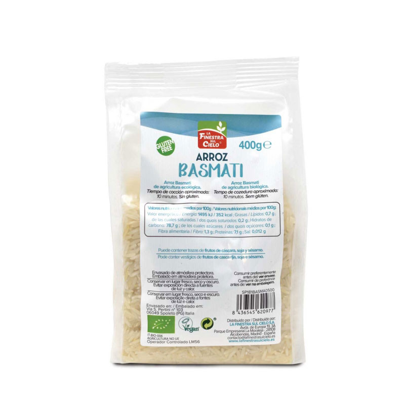 La finestra Arroz basmati blanco bio 400g La Finestra