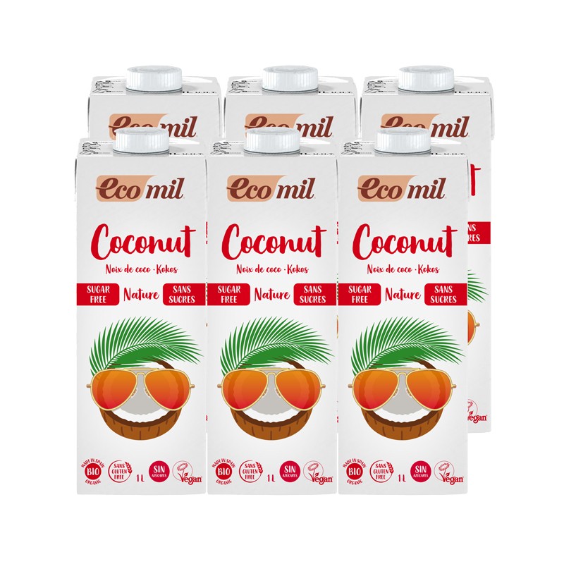 Ecomil Bebida coconut nature sin azucar Bio 6x1L Ecomil