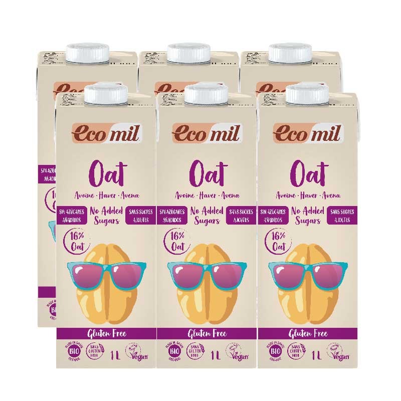 Ecomil Bebida de avena s/gluten Oat Nature Bio 6x1L Ecomil