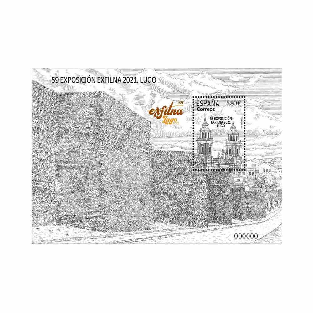 Sello exfilna lugo hoja bloque