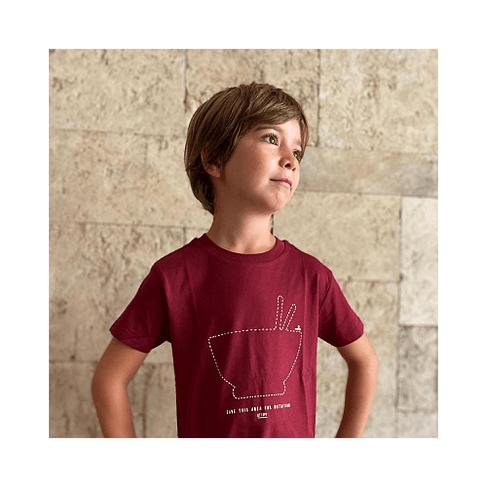 Camiseta Uttopy save this area for nutrition para niños