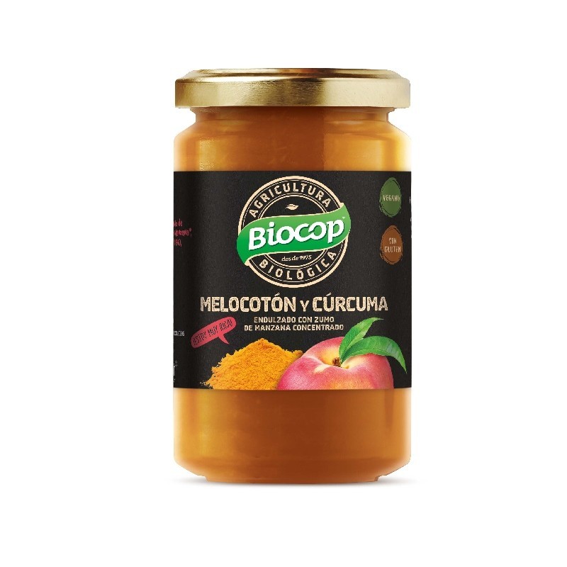 Biocop Compota de melocoton curcuma bio 265g Biocop