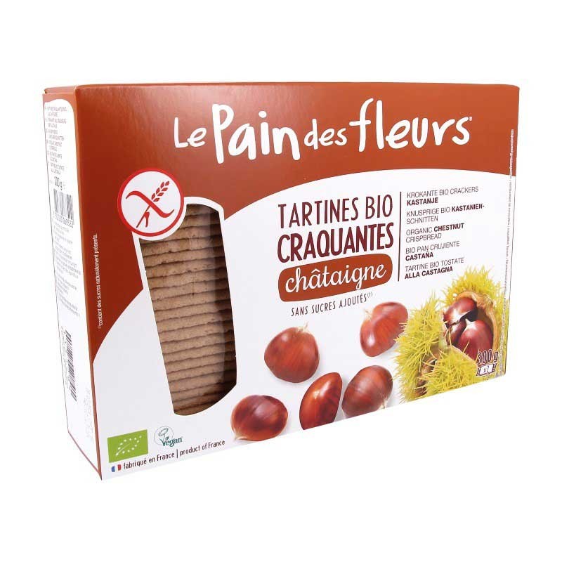 LE PAIN DES FLEURS Cracker de castaña sin gluten Bio 300g Le Pain des Fleurs