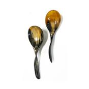 miniatura cucharón solidario con Mango retorcido de cebú