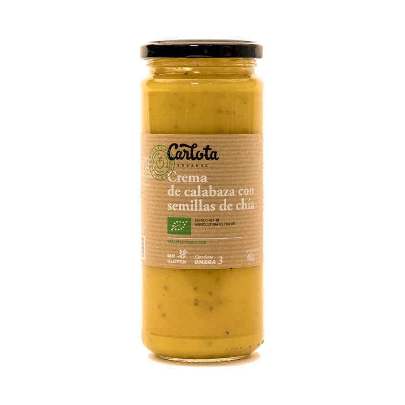 Carlota Organic Crema calabaza con semillas de chia 450ml Carlota Organic