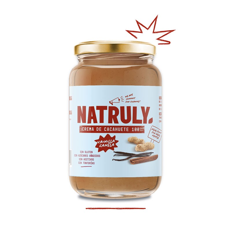 Natruly Crema de cacahuete vainilla y canela 500g Natruly