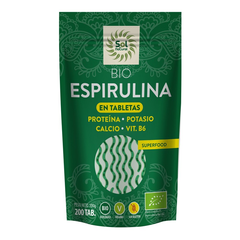 Sol Natural Espirulina Bio 200 tabletas Sol Natural