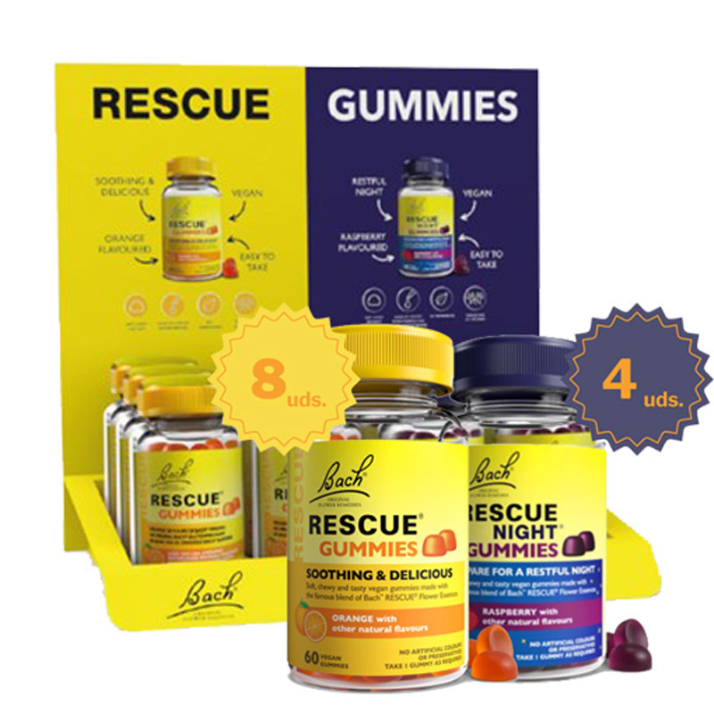 Bach Expositor Rescue Gummies Dia y noche 12 uds Bach