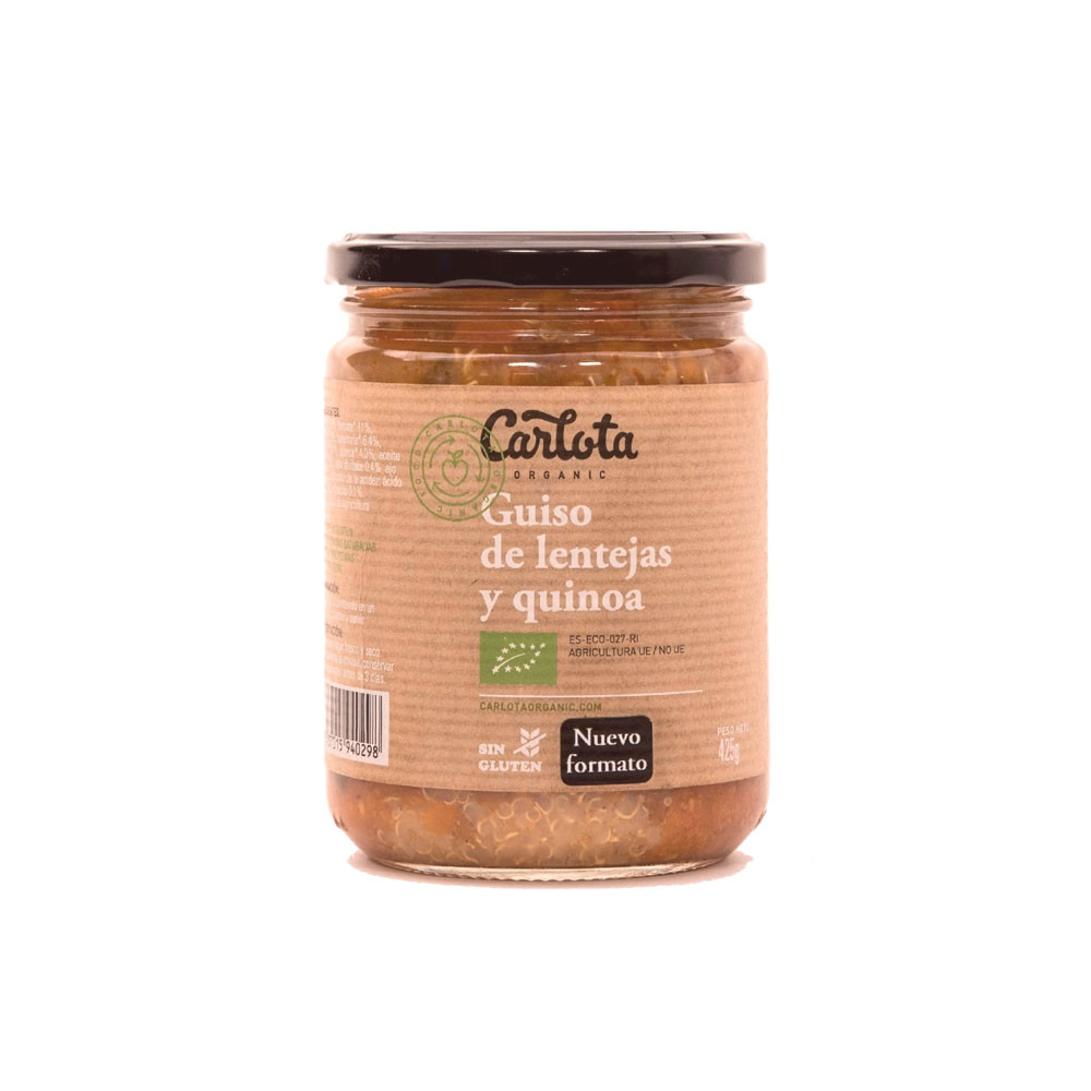 Carlota Organic Guiso de lentejas y quinoa Bio 425g Carlota Organic