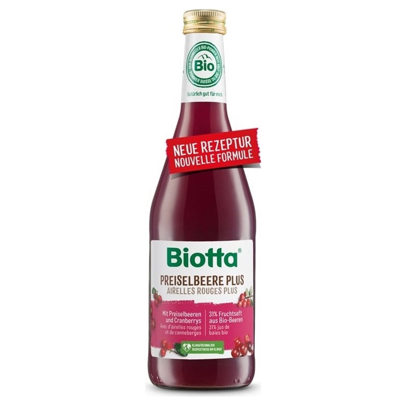 Biotta Jugo de arandanos rojos plus Bio 500 ml Biotta