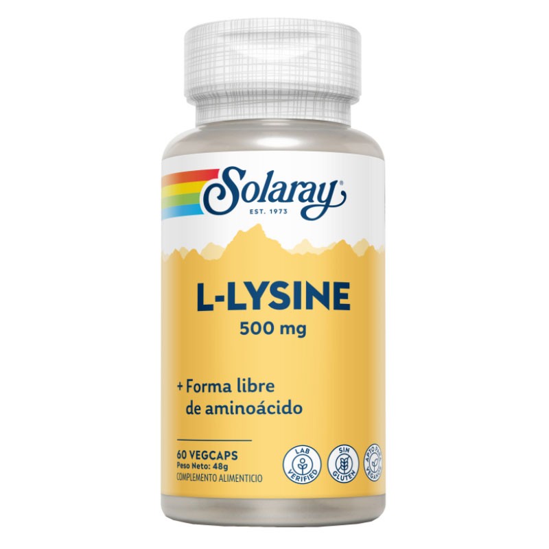 Solaray L-Lysine Lisina 500mg 60 vcaps Solaray