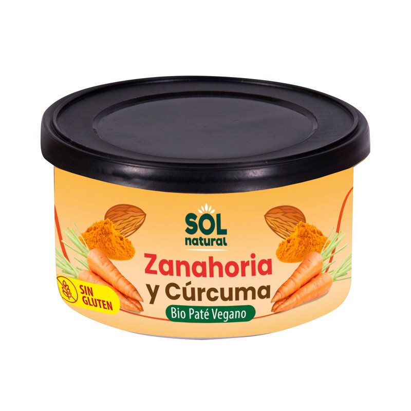 Sol Natural Pate vegano zanahoria curcuma bio 125g Sol Natural