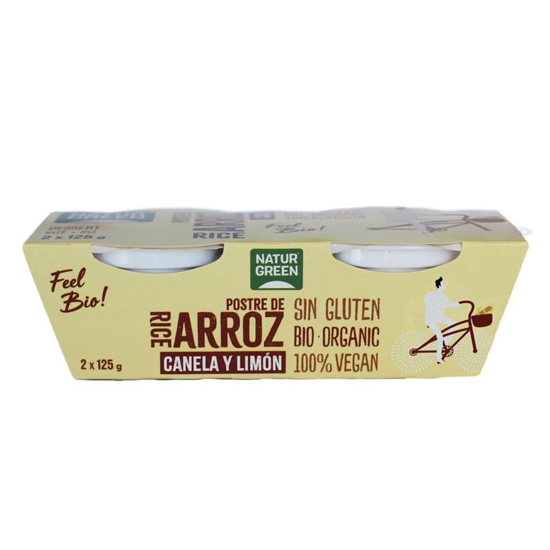Naturgreen Postre de arroz canela y limon Bio 2x125g Naturgreen