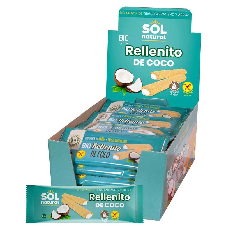 Sol Natural Rellenito de coco bio sin gluten 24x25g Sol Natural