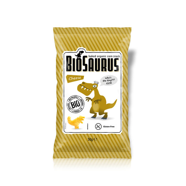 Biosaurus Snack sabor queso sin gluten Bio 50g BioSaurus