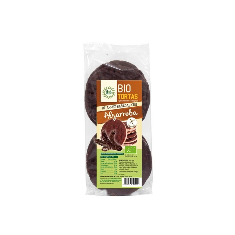 Sol Natural Tortitas de arroz algarroba s/g bio 100g Sol Natural