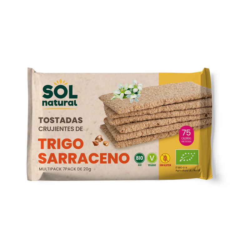 Sol Natural Tostadas de trigo sarraceno sin gluten Bio 140g Sol Natural