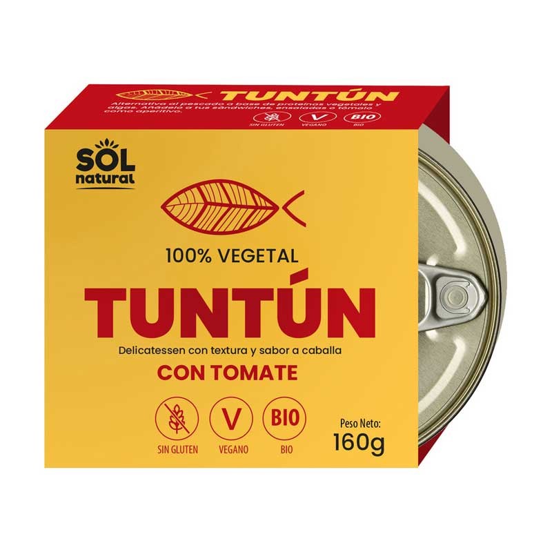Sol Natural Tuntun Caballa vegana con tomate Bio 160g Sol Natural
