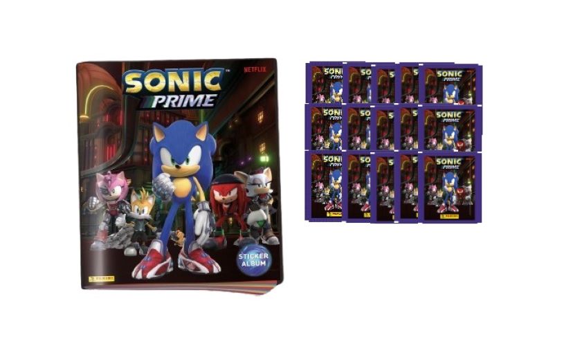 Sonic Prime Álbum + 15 sobres Sticker Collection Panini 2024