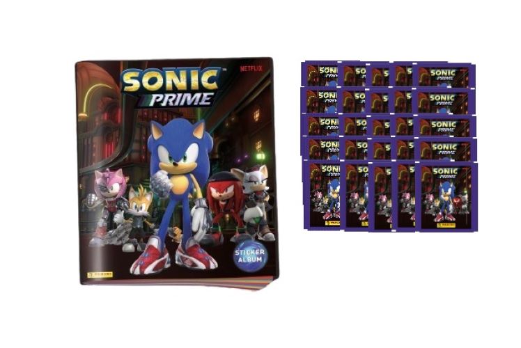 PANINI Sonic Prime Álbum + 25 sobres Sticker Collection Panini 2024