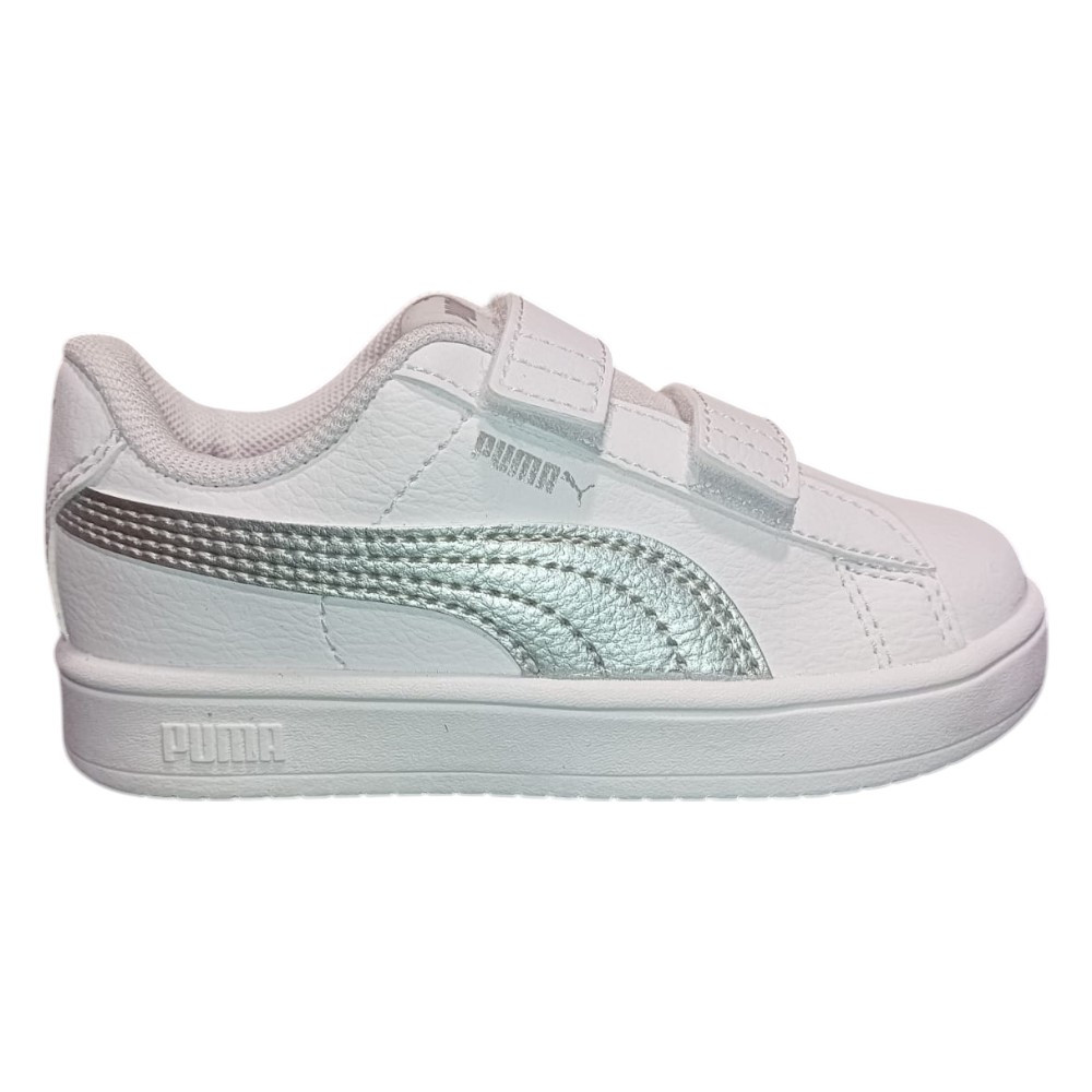 Imagen ZAPATILLAS PUMA RICKIE CLASSIC V BLANCAS GRIS PLATEADO 394254-16 CASUAL NIÑO NIÑA