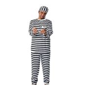 miniatura Disfraz de preso rayas adulto