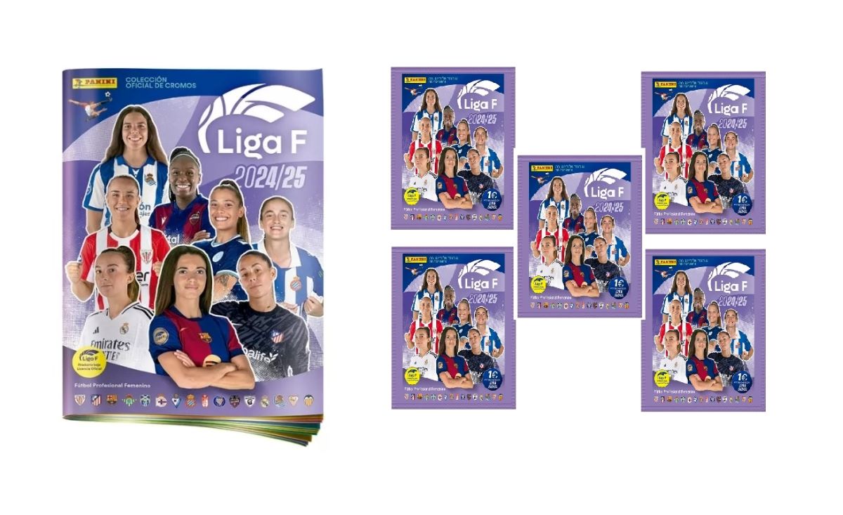 La liga Femenina Album vacío sin cartas ni sobres + 5 sobres Panini