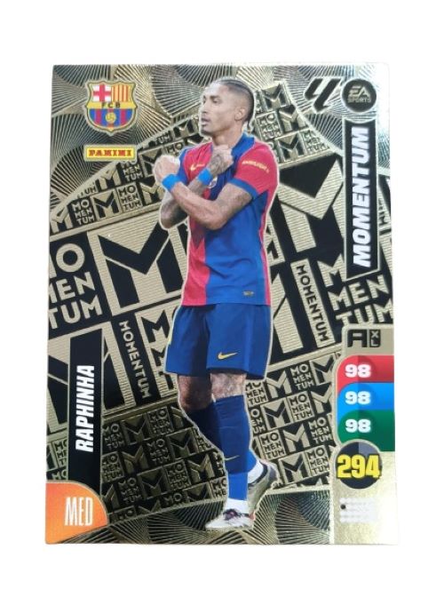 Raphinha Momentum Adrenalyn XL 2024 2025 Carta Colección Panini
