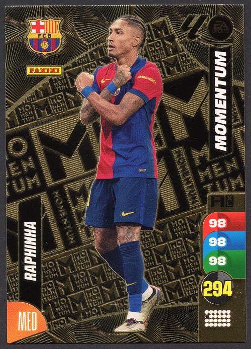 Raphinha Momentum FC Barcelona cromo Adrenalyn XL 2024 2025 La liga 24/25