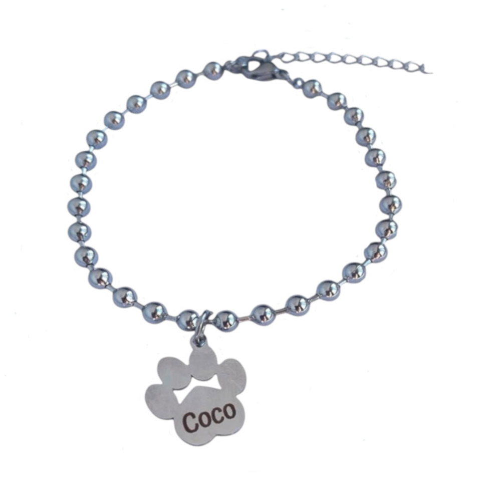 Personalizada de Bolas de Acero Huella Mascota