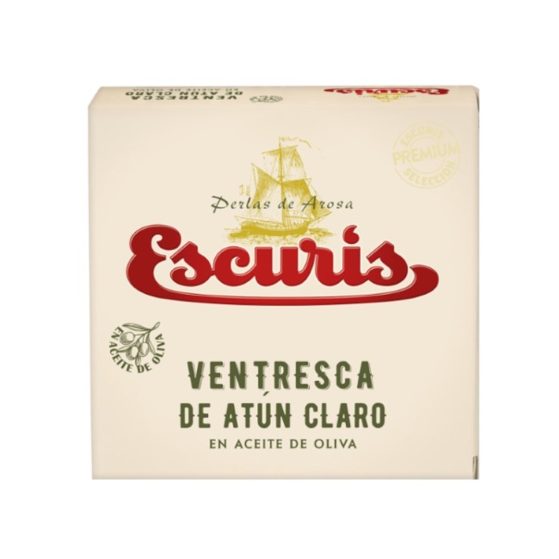 Ventresca de Atún Claro en Aceite de Oliva RO120 Escuris