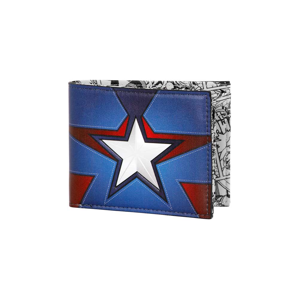 Cartera Billetero Unisex Marvel Capitán America 12x12x2 cm