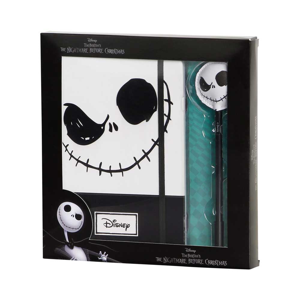 Pack Regalo Diario más Bolígrafo Pesadilla Antes de Navidad Jack skellington