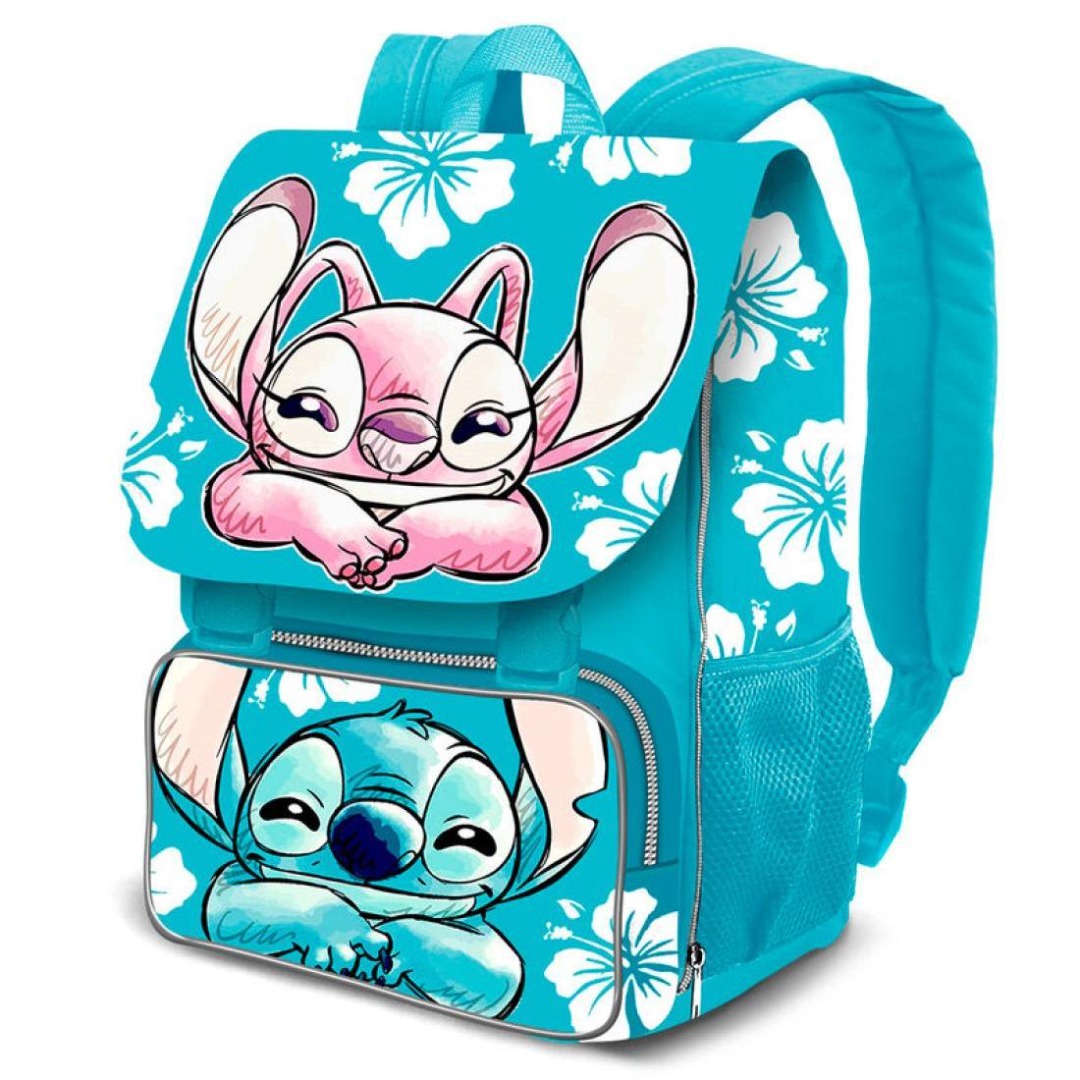 Mochila Expandible Disney Stitch y Angel Celeste