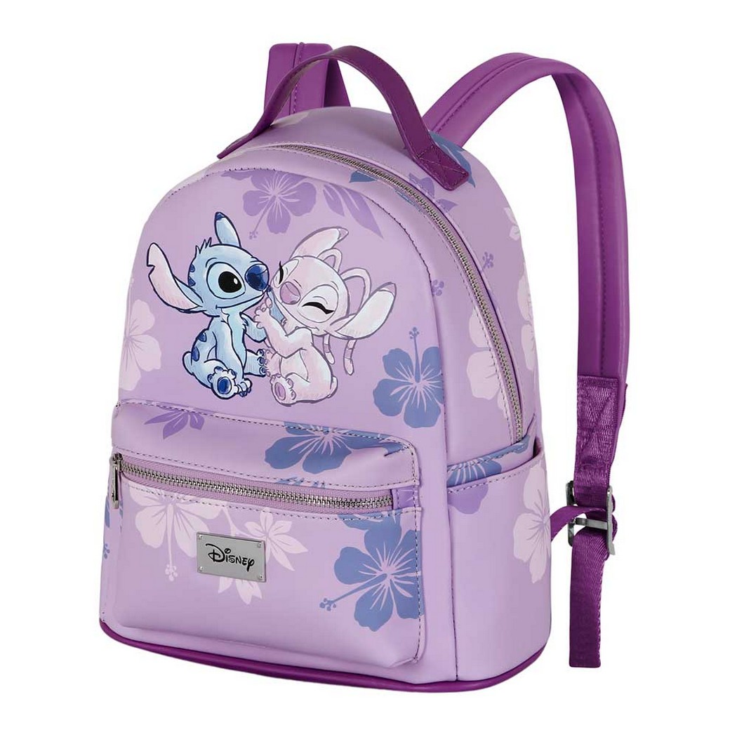 Mochila Heady Disney Stitch y Angel 29x24.5x16 cm