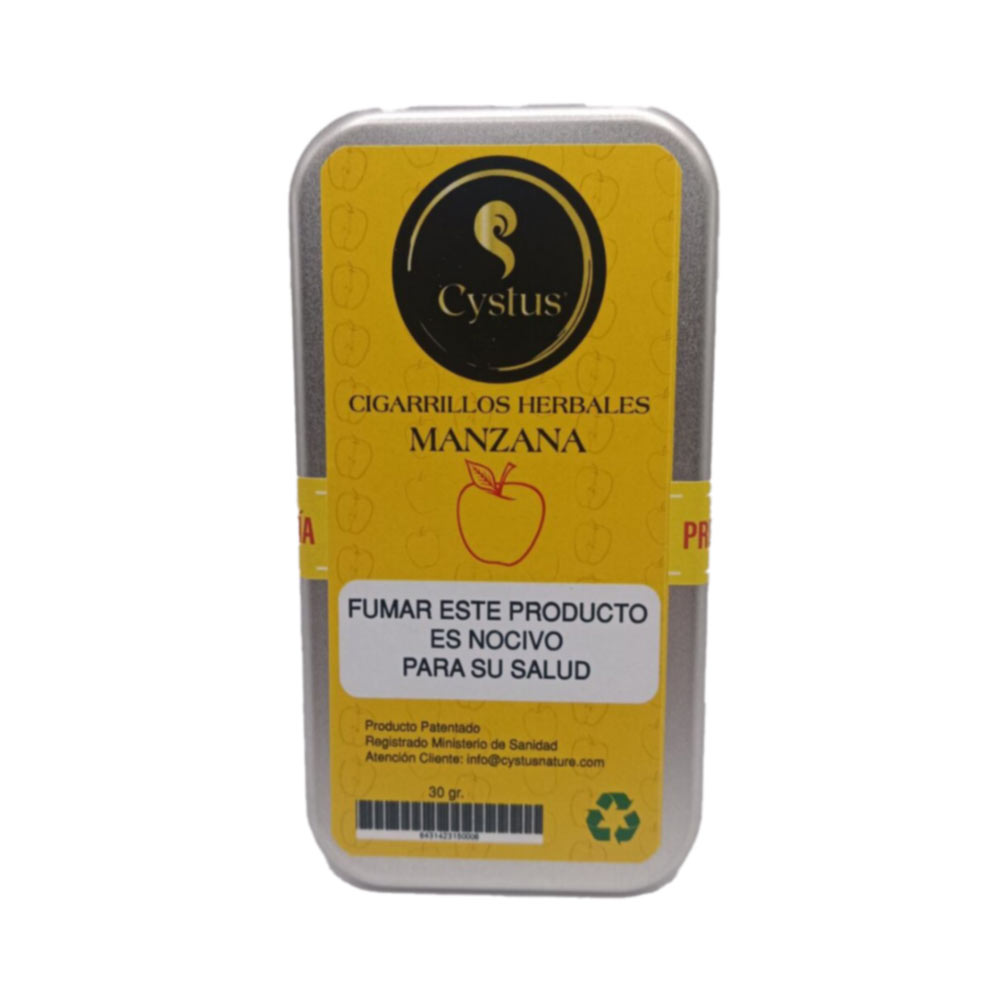 Cystus Cigarrillos Premium Edition de Hierbas sin tabaco, sin nicotina sabor a manzana