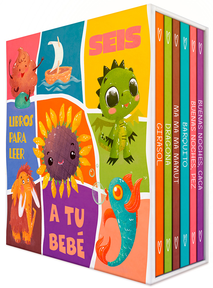 Colección de libros para bebés. Seis libros de cartón en caja 1