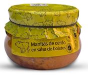 miniatura Manitas de cerdo en salsa de boletus - 6 unidades 2