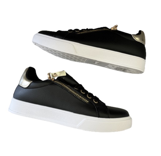 Zapatillas deportivas con adorno de cremallera