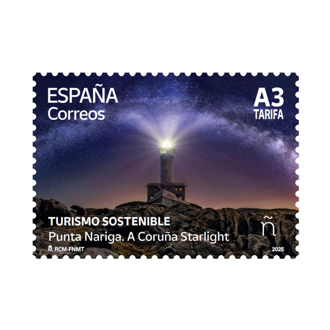 Imagen Sello Turismo. Turismo Sostenible. Punta Nariga. A Coruña starlight.