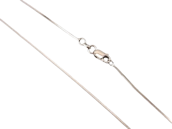 Cadena Cuadrada de Plata de Ley en 40 cm