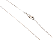 miniatura Cadena Cuadrada de Plata de Ley en 40 cm