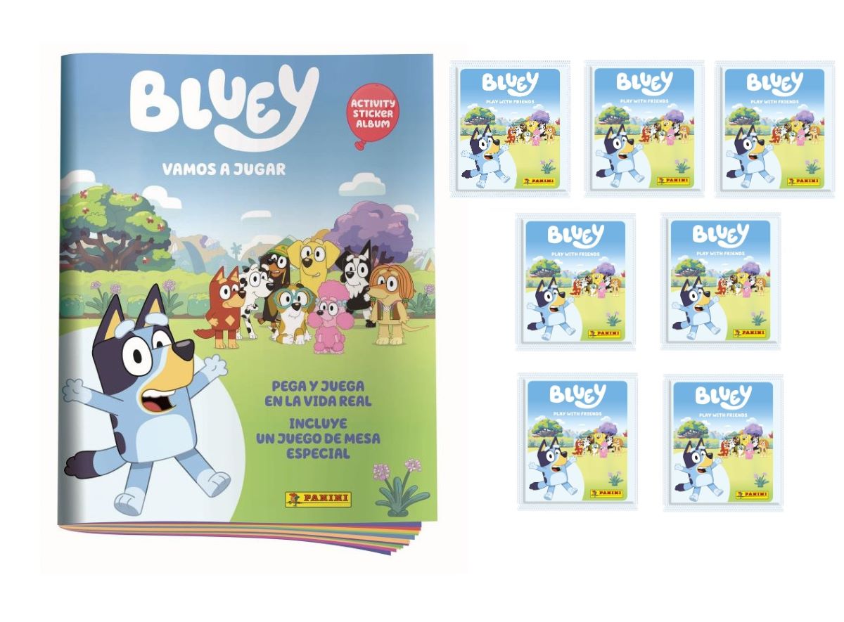Bluey 2 Álbum + 7 sobres Colección 2025 pegatinas Panini