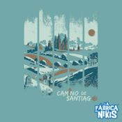 miniatura Detalle Camiseta Mujer Paisaje Camino de Santiago