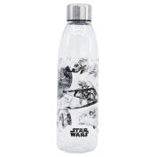 miniatura Botella Transparente Aqua Naves Star Wars con Tapón de Seguridad 980 ml