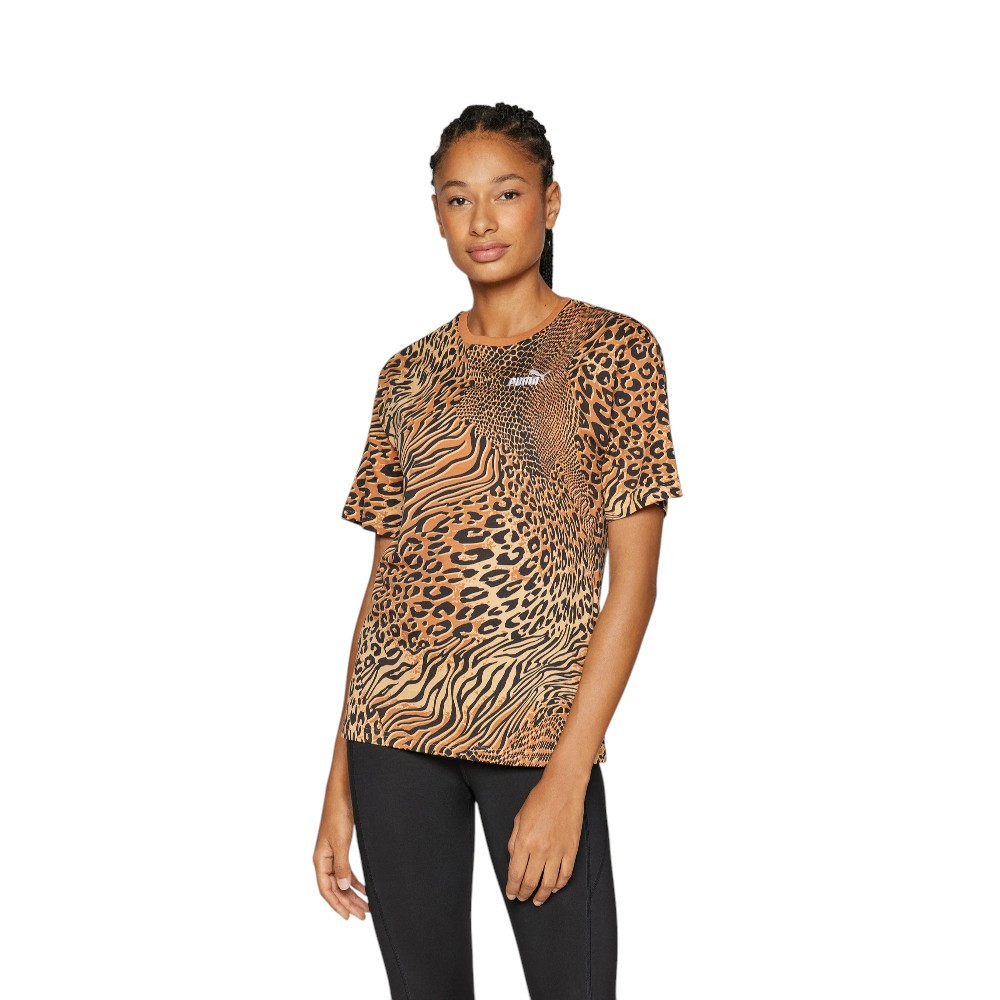 Imagen CAMISETA PUMA ESSENTIALS GRAPHIC ANIMAL LEOPARDO MARRON 688533-63 MUJER