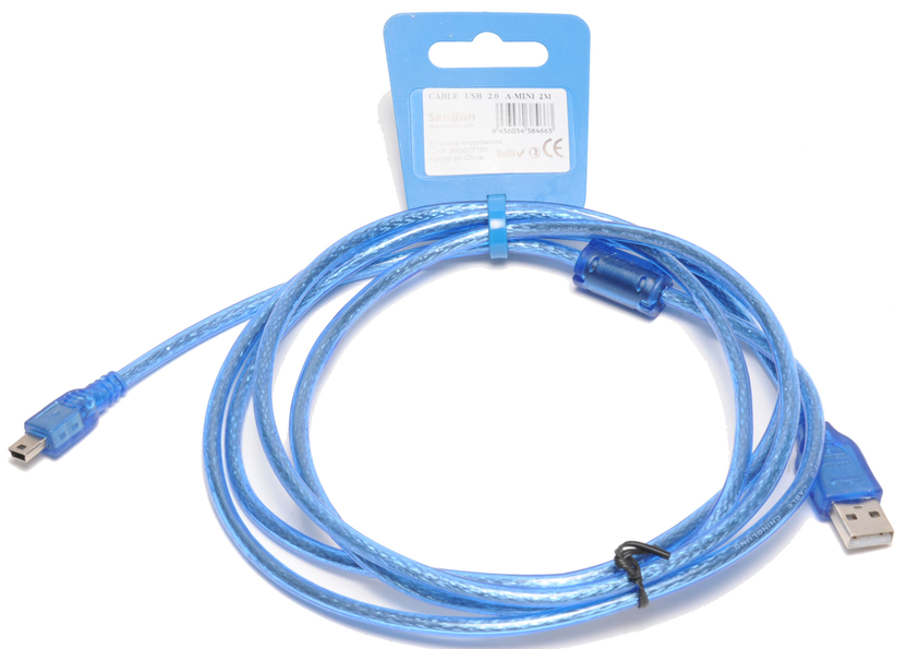 Cable USB 2.0 A/M-Mini USB 5Pin/M 2 metros