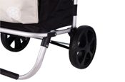miniatura Carro de la compra plegable de aluminio y con 2 ruedas Bolsa 43 L Beige 2