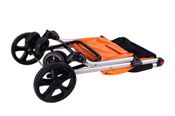 miniatura Carro de compra plegable de aluminio y con 6 ruedas Bolsa 53 L Naranja 3