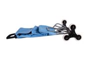 miniatura Carro de la compra plegable con 6 ruedas Bolsa 42 L Azul 4